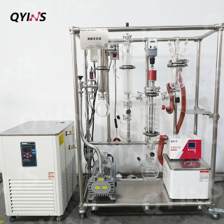 实验室小试设备乳酸提纯高真空玻璃不锈钢混合0.06平方薄膜蒸发器