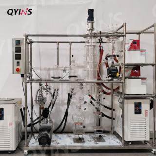  刮板玻璃分子蒸馏 0.35平方 蠕动泵进料