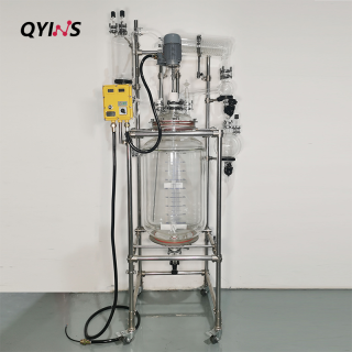 定制高位槽滴加罐防爆双层玻璃反应釜50L、100L、150L