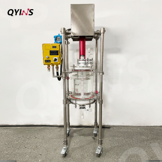防爆保护电机 10L夹套全包玻璃过滤反应釜