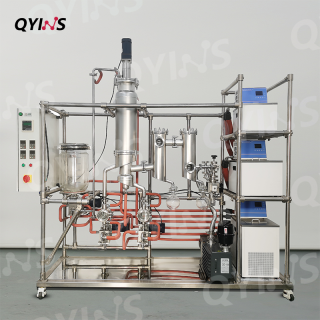 天然植物提取物0.25平方不锈钢分子蒸馏设备