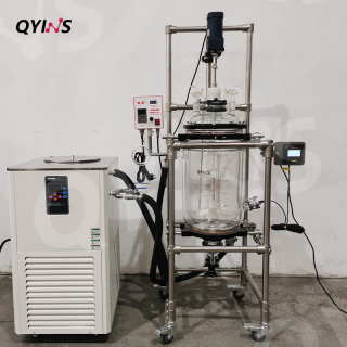 在线PH监测双层玻璃反应釜20L、30L、50L