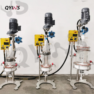 桌面式夹套全包防爆玻璃固相反应釜 过滤釜 500mL~5L