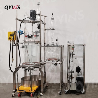 过滤回流二合一防爆玻璃固相合成釜 过滤反应釜 50L