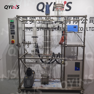 0.35平方蒸馏上海定制精细化工生物制药鱼油农药提纯玻璃薄膜蒸发器